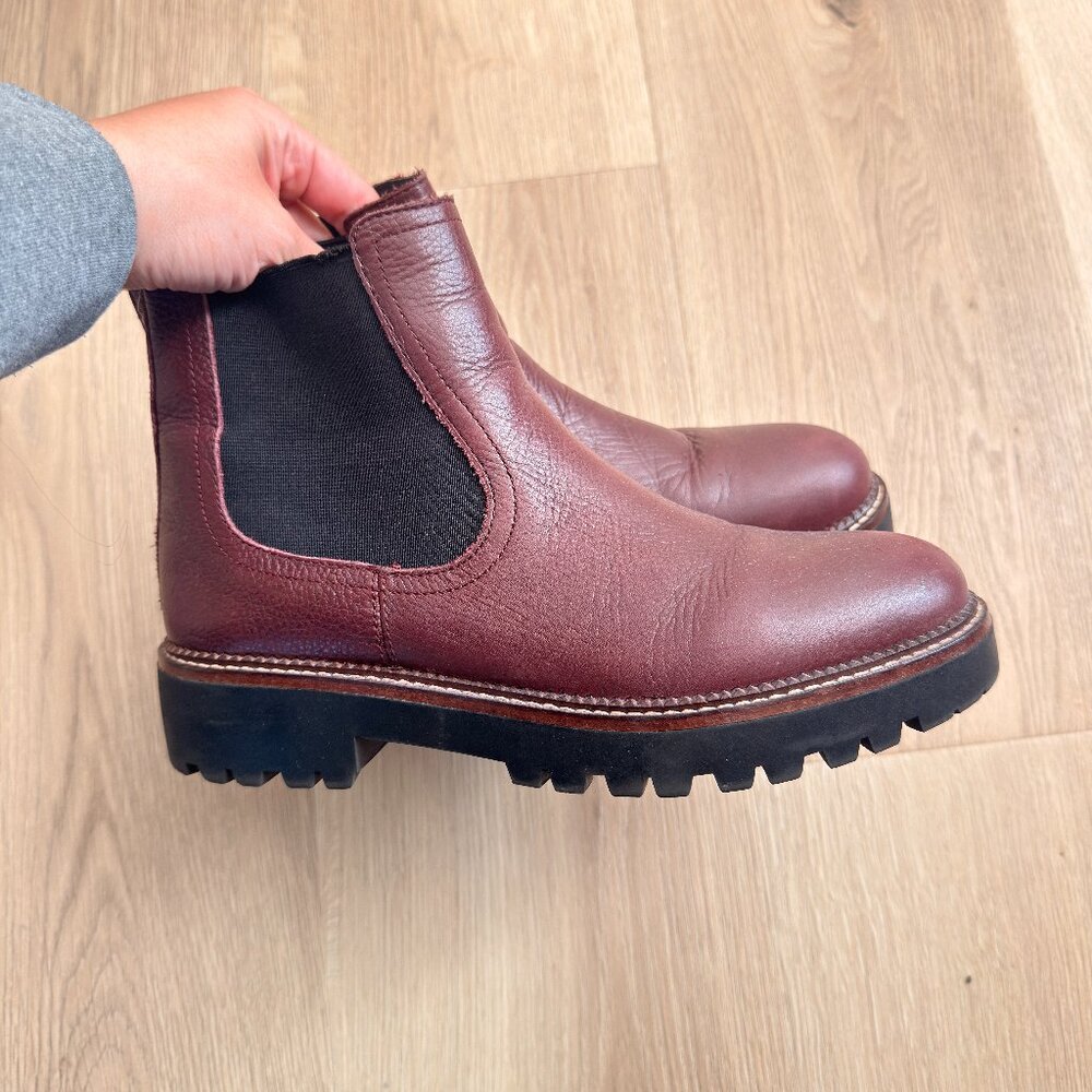 Burgundy/ Maroon Combat Boots